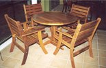 1m Round Table Laguna Chairs