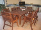 2.6m x 1m Table Laguna High Back Chairs